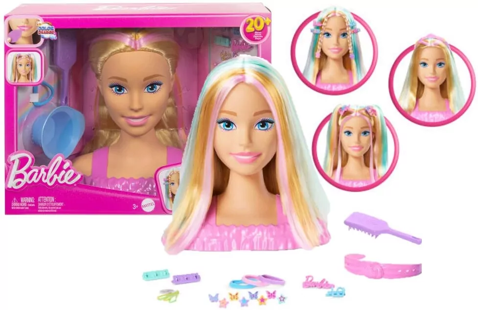 Barbie. Głowa do stylizacji. Blond włosy - tantis.pl