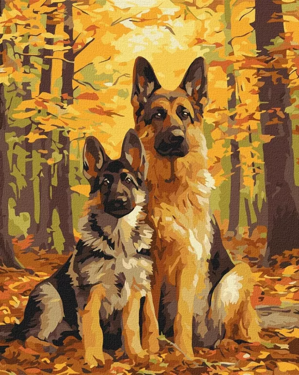Malowanie po numerach - Leśni przyjaciele 40x50cm - tantis.pl