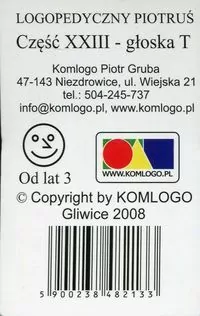 Logopedyczny Piotruś. Część XXIII - głoska T - tantis.pl