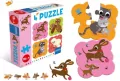 Granna. Puzzle z Jamnikiem, 4 elementy - tantis.pl