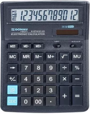 Kalkulator biurowy 12 cyfr.czarny DONAU