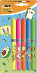 Zakreślacz Grip Neon Kawaii mix 5szt BIC