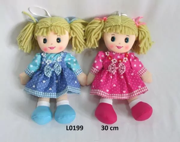 Lalka szmacianka 30cm 2 kolory 139450 mix cena za 1 szt - tantis.pl