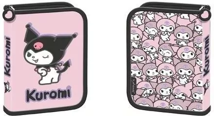 Piórnik dwuklapkowy bez wyposażenia Kuromi pink - tantis.pl