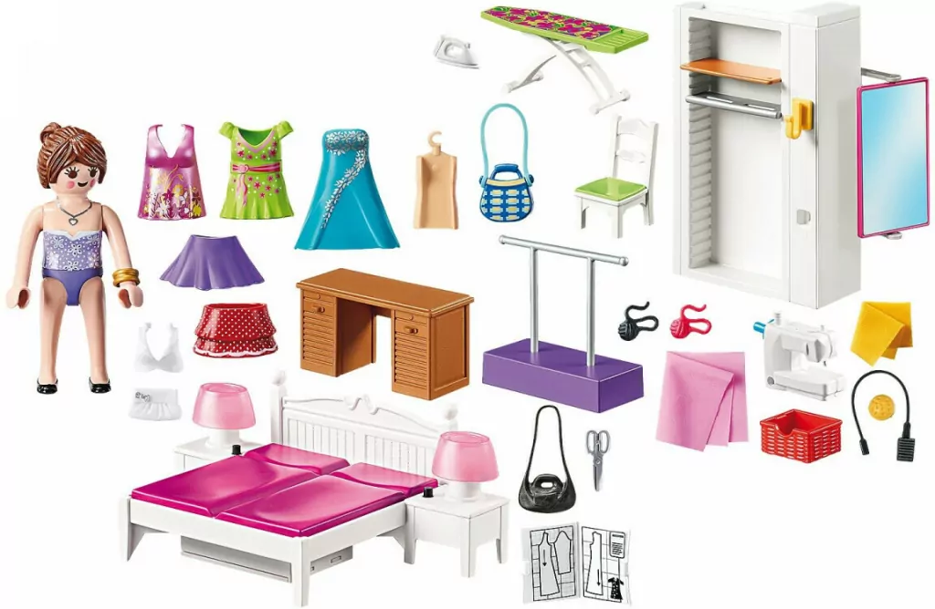 Sypialnia z kącikiem do szycia. Dollhouse 70208 - tantis.pl