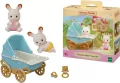 Zestaw wózek z bliźniakami królików z czekoladowymi uszkami. Sylvanian Families - tantis.pl
