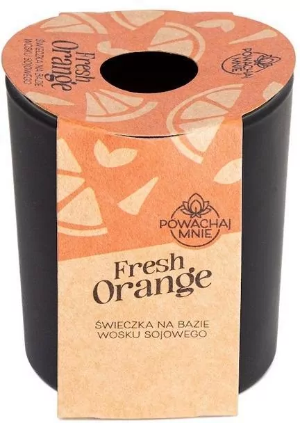 Świeczka sojowa Powąchaj mnie Fresh Orange czarny - tantis.pl
