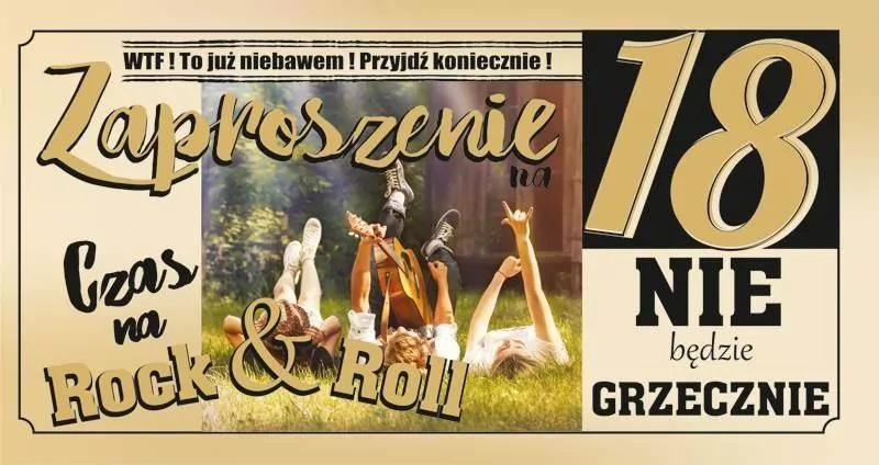 Zaproszenie Urodziny 18 - tantis.pl