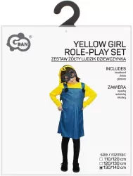 Strój dla dzieci Żółty Ludzik dziewczynka 130/140