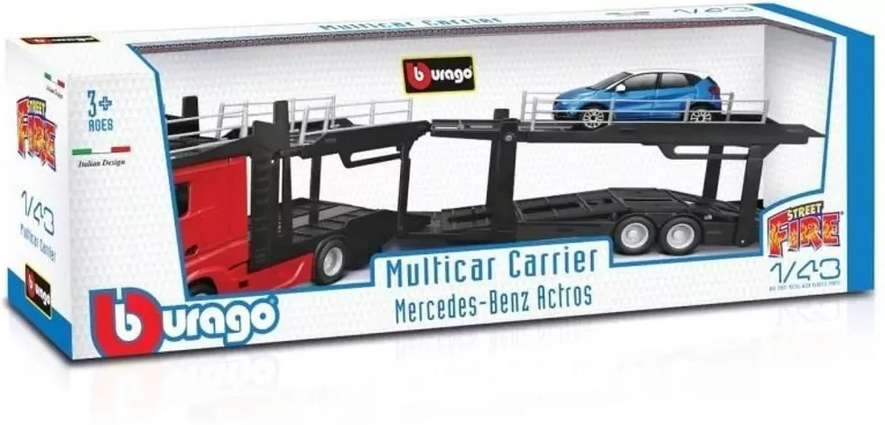Str. Fire Multicar Carrier Mercedens 1:43 BBURAGO - tantis.pl