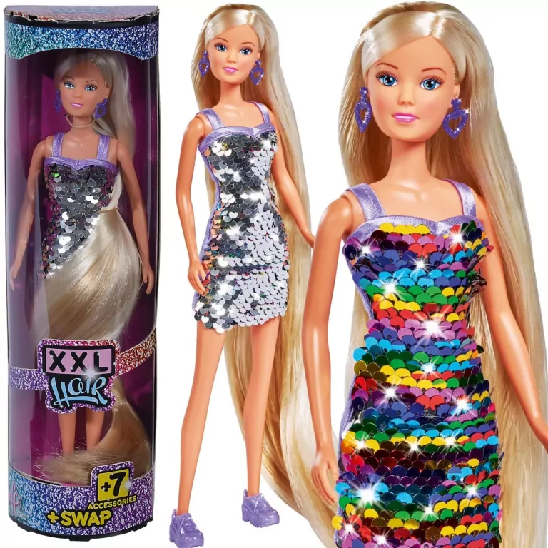 Steffi długowłosa w cekinowej sukience. XXL - tantis.pl