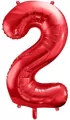 Balon foliowy 2 czerwony 86cm - tantis.pl