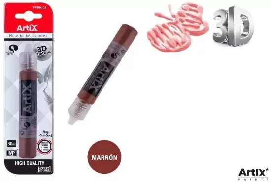 Farba strukturalna 3D brązowy 30ml