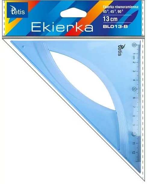 Ekierka równoramienna niebieska 13cm - tantis.pl