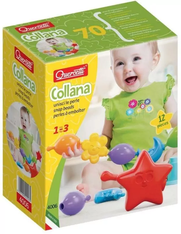 Układanka daisy collana 12 elementów Quercetti - tantis.pl