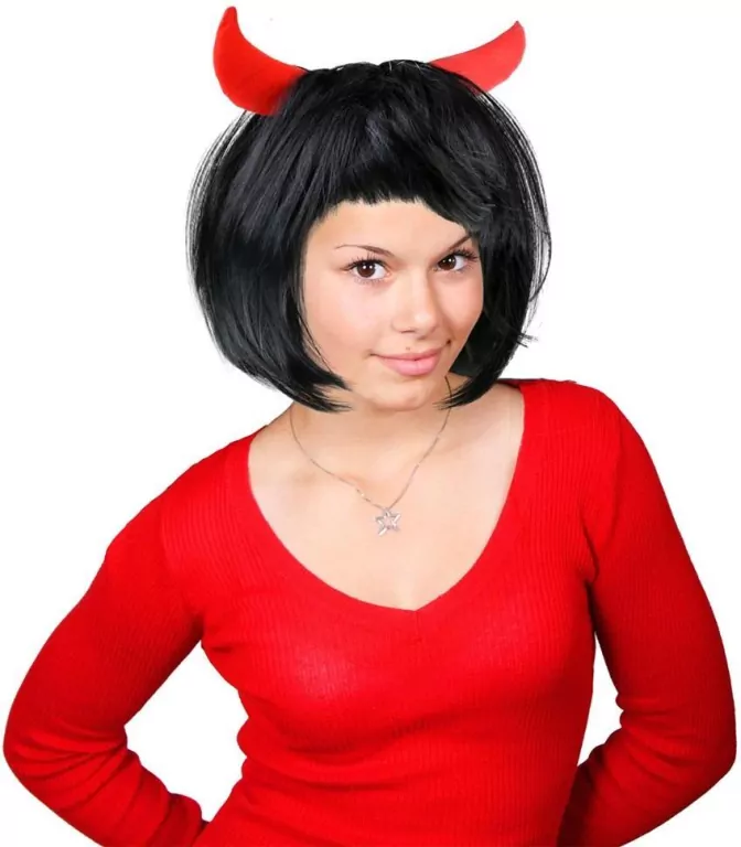 Peruka diablica czarna - tantis.pl