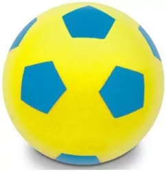 Piłka piankowa 20cm. Żółto niebieska