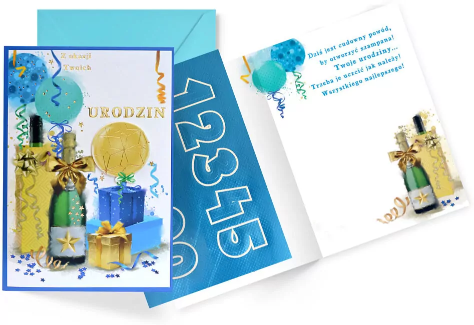 Karnet DK-1223 Urodziny (wymienne cyfry) - tantis.pl