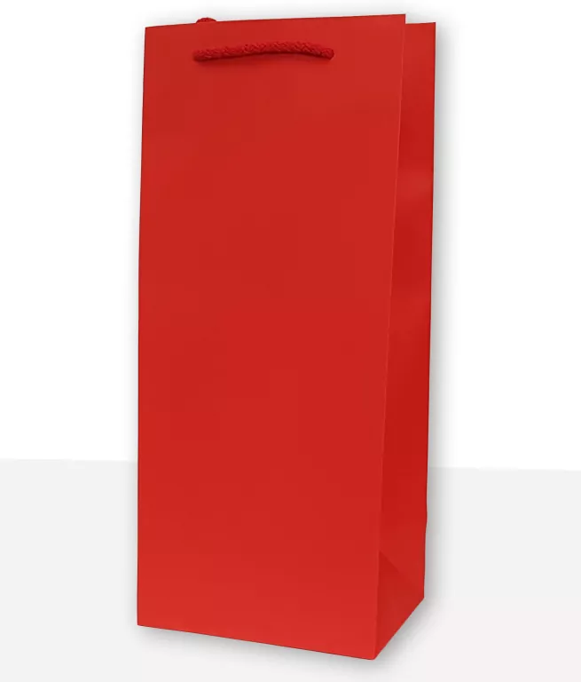 Torebki prezentowe jednobarwna koniak czerwona 10 sztuk - tantis.pl