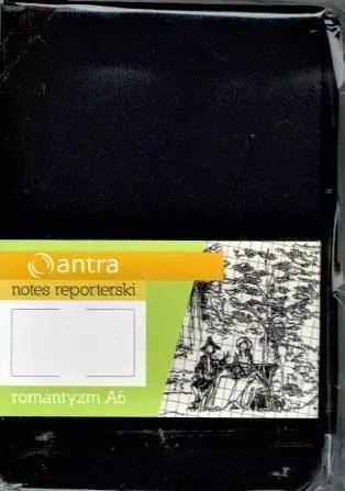 Notes Reporterski A6 Gładki Romantyzm Czarny - tantis.pl