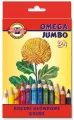 Kredki Omega Jumbo, 24 kolory - tantis.pl