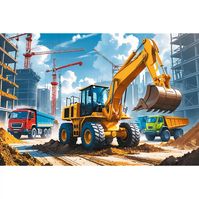 Puzzle 60 Traktor koparko - ładowarka TREFL - tantis.pl