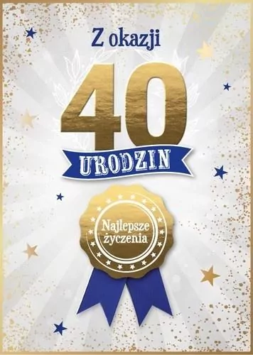 Karnet Urodzinowy 40 - tantis.pl