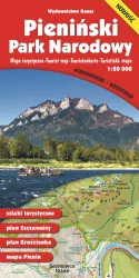 Pieniński park narodowy mapa turystyczna 1:20 000 mapa wodoodporna