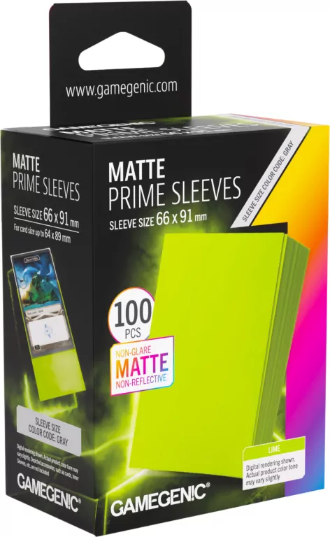 Gamegenic: Matte Prime Sleeves (66x91 mm) - Lime - 100 sztuk - tantis.pl