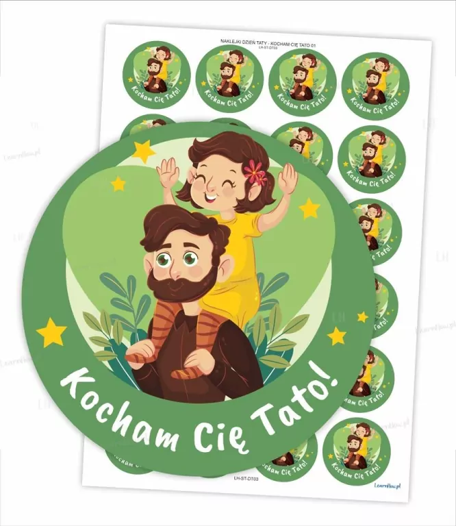 Naklejki kocham Cię tato! - tantis.pl