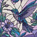 Diamentowa mozaika - Witraż. Koliber 30x30cm - tantis.pl