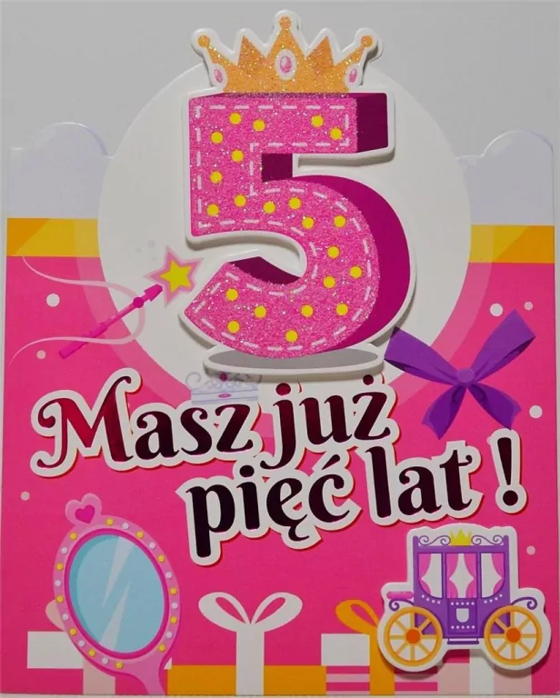 Karnet okolicznościowy. Urodziny 5. YEKU - tantis.pl