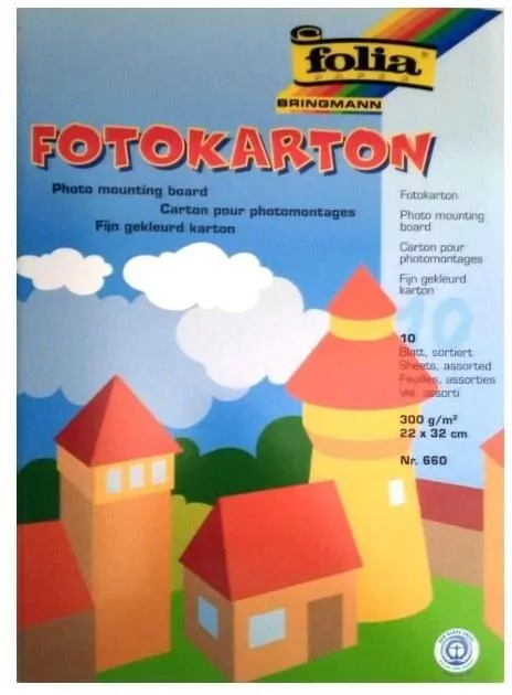 Teczka z kartonem kolorowym 300g 10 arkuszy - tantis.pl