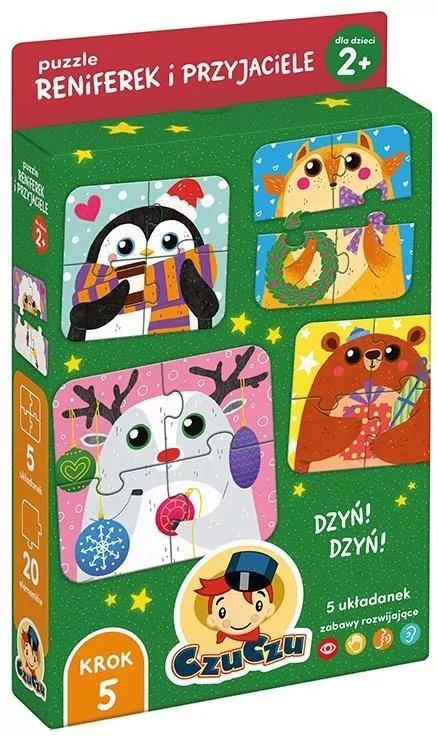 CzuCzu Puzzle Reniferek i przyjaciele dla dzieci - tantis.pl
