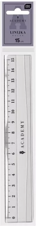 Linijka plastikowa 15cm Academy - tantis.pl