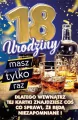 Karnet Urodziny z nakładką na butelkę 18 - tantis.pl