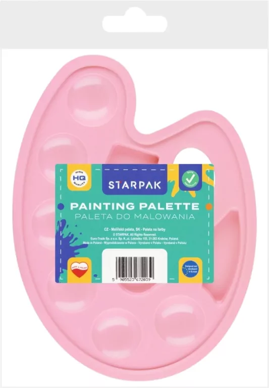 Plastikowa paleta do farb pastel róż - tantis.pl