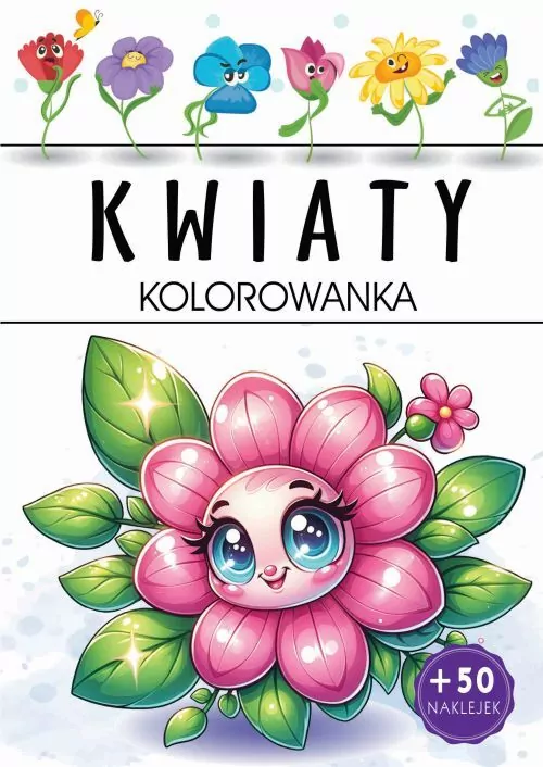 Kwiaty. Kolorowanka - tantis.pl