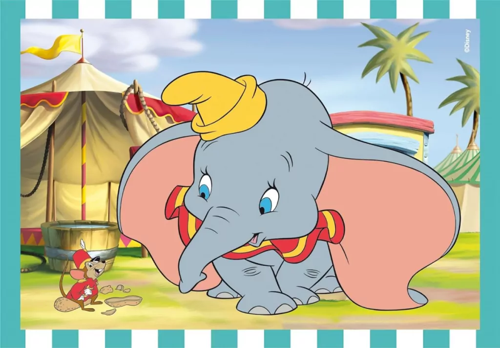 Clementoni. Puzzle 4w1. Super Kolor. Disney Classic - tantis.pl