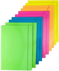 Teczka A4 z gumką fluo mix kolorów (10szt) D.RECT