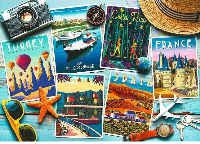 Puzzle 1000 Wakacyjne pocztówki 10714 - tantis.pl