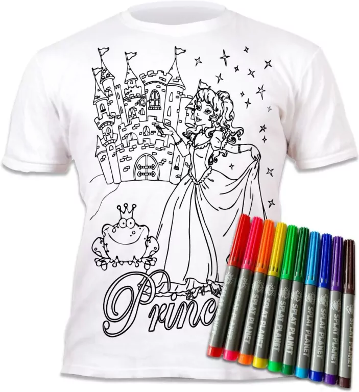 Koszulka do wielokrotnego kolorowania Princess 7-8 - tantis.pl
