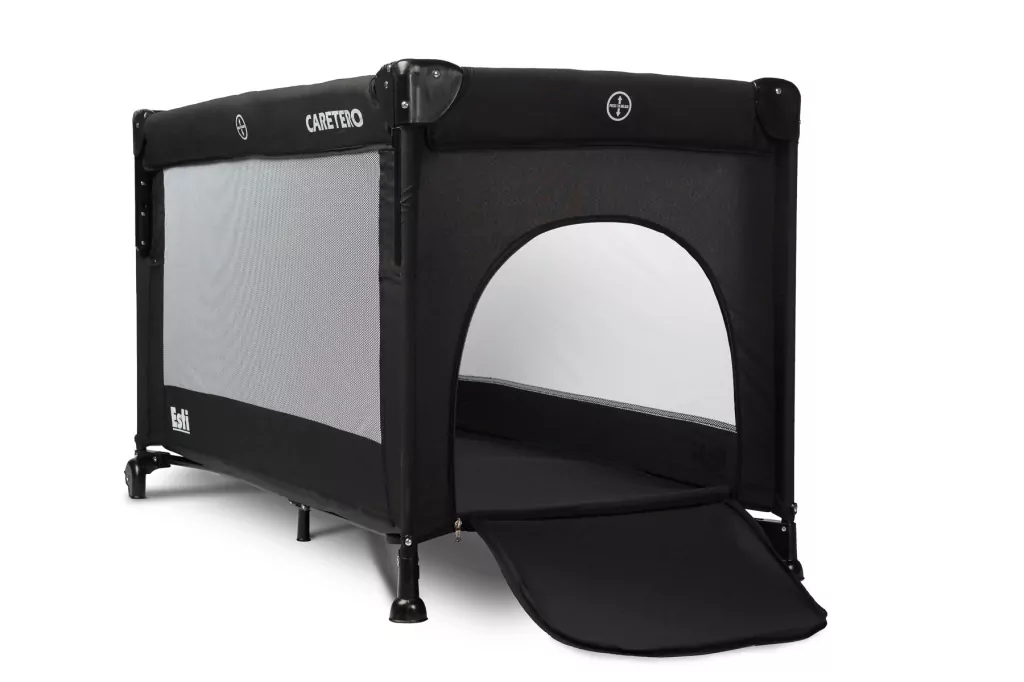 Caratero Łóżeczko turystyczne Esti opuszczany bok czarne - tantis.pl