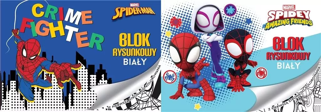 Blok rysunkowy A4/20K biały. Spider Man - tantis.pl