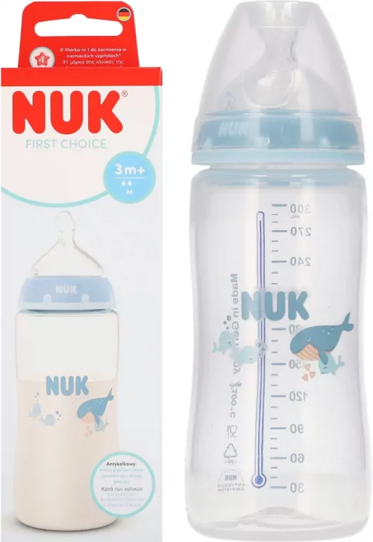 NUK. First Choice. Butelka. 300 ml. 3 miesięcy - tantis.pl