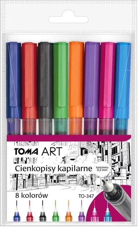 Cienkopis kapilarny. 8 kolorów - tantis.pl