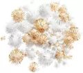 Pompony poliestrowe metalizowane mix 100szt - tantis.pl