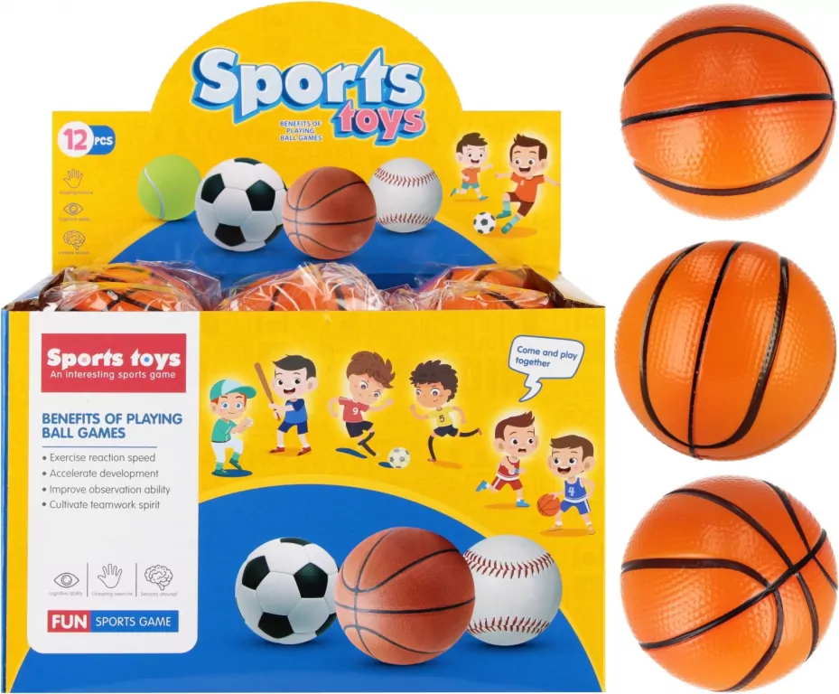 PILKA MIEKKA 10CM KOSZYKOWKA MC DISP 12/144 - tantis.pl