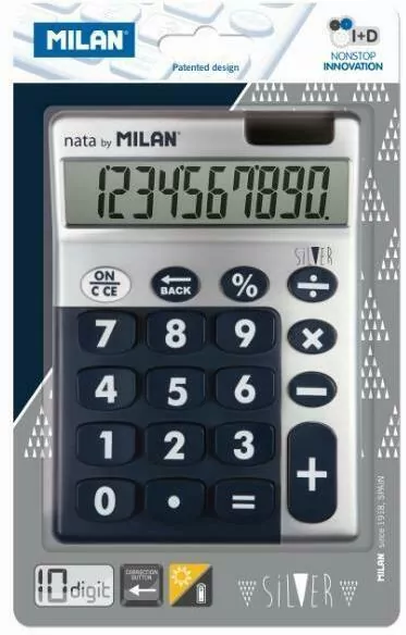 Kalkulator 10 poz. Silver MILAN - tantis.pl