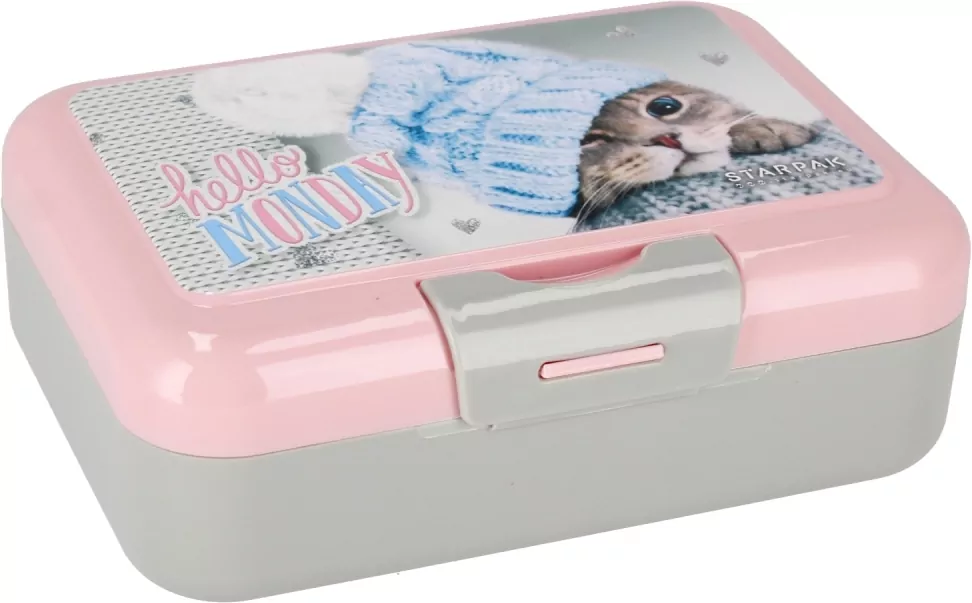 Starpak. Bidon 350ml + pudełko śniadaniowe. Kotki - tantis.pl